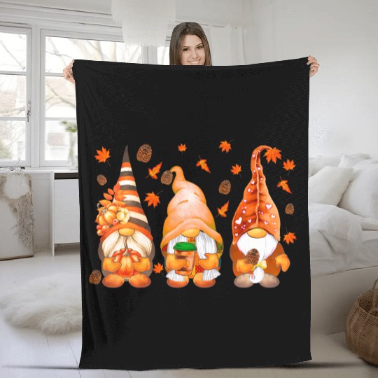 It's Fall Y'all Cute Gnomes Pumpkin Autumn Fall Fleece Blankets
