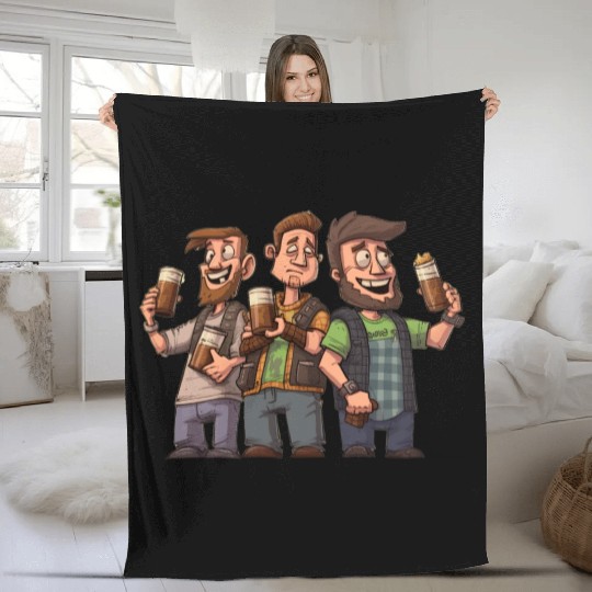 Brew Crew: Unleashing the Beer Gang's Spirit Fleece Blankets