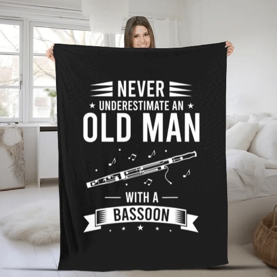Bassoon Reed for Bassoonist and Bassoon Orchestra Fleece Blankets