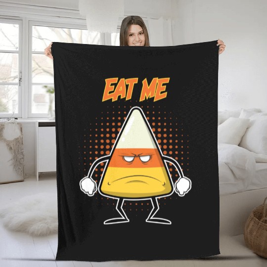 Mean Candy Corn Fleece Blankets
