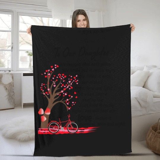 Bommex Daughter Gifts from Mom Dad Throw Pillow Fleece Blankets