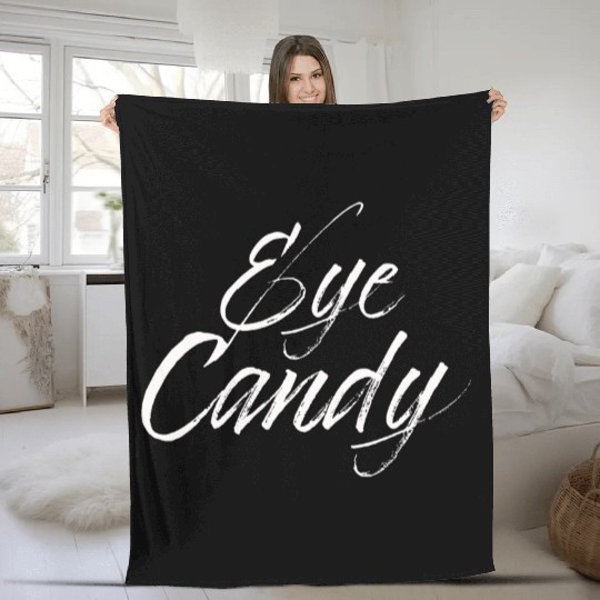 eye candy white Fleece Blankets