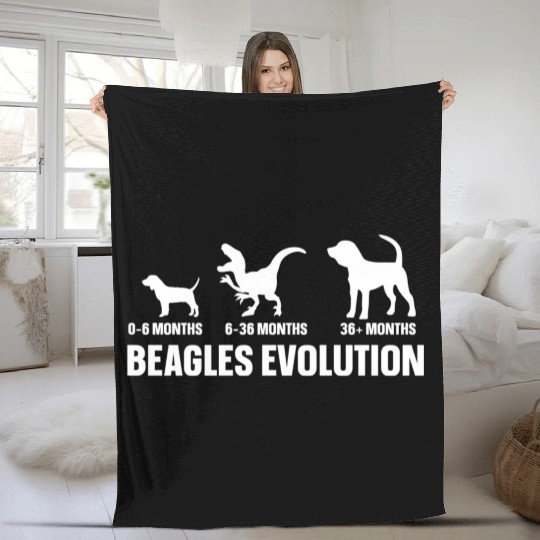 Beagles Evolution For A Beagle Owner Fleece Blankets