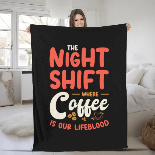 Night Shift Worker Graveyard Duty Fleece Blankets