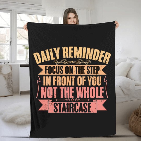 Daily Reminder Inspirational Affirmation A Fleece Blankets