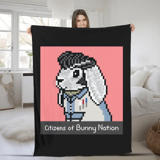 Citizens of Bunny Nation NFT #82 Artwork Fleece Blankets