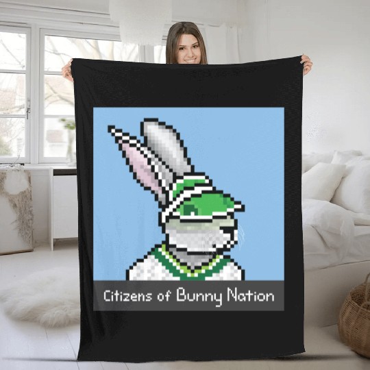 Citizens of Bunny Nation NFT #75 Artwork Fleece Blankets