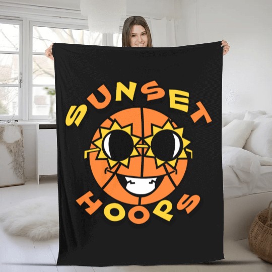 Basketball Gift: Sunset Hoops Fleece Blankets