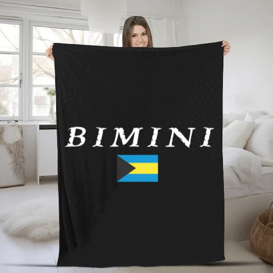 Bimini National Flag Of The Bahamas Fleece Blankets