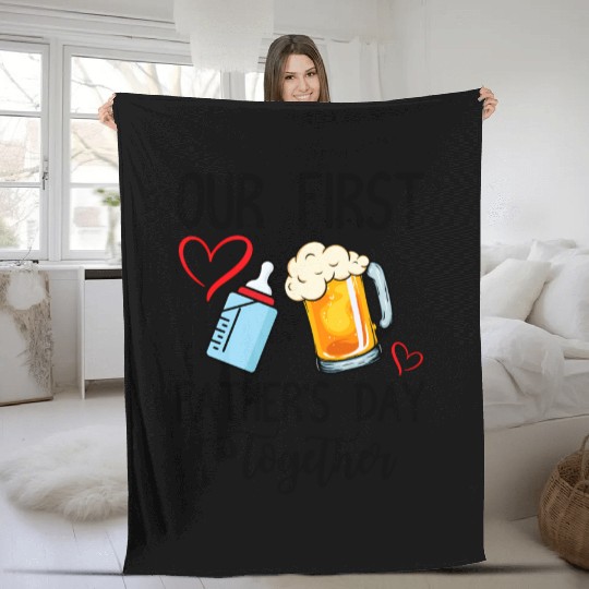 Our First Father'S Day Together Fleece Blankets