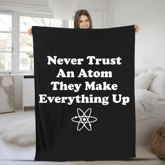 Funny Science Teacher Scientist Science Atoms Fleece Blankets