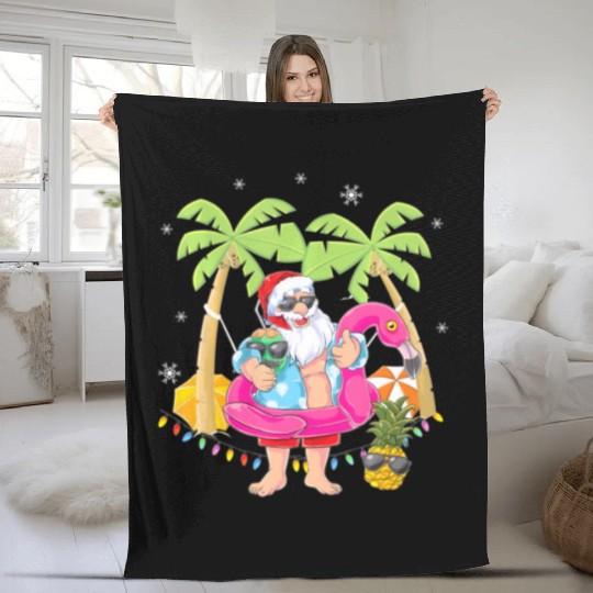 CHRISTMAS IN JULY Summer Xmas Decoration Fleece Blankets