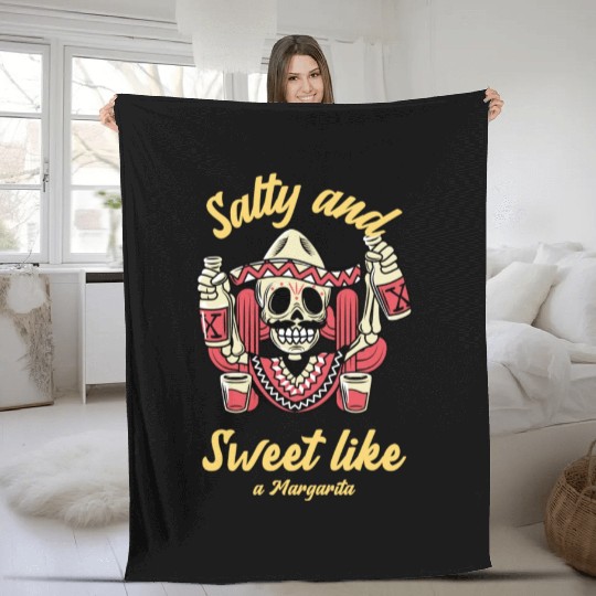 Sweet And Salty Like A Margarita Fleece Blankets