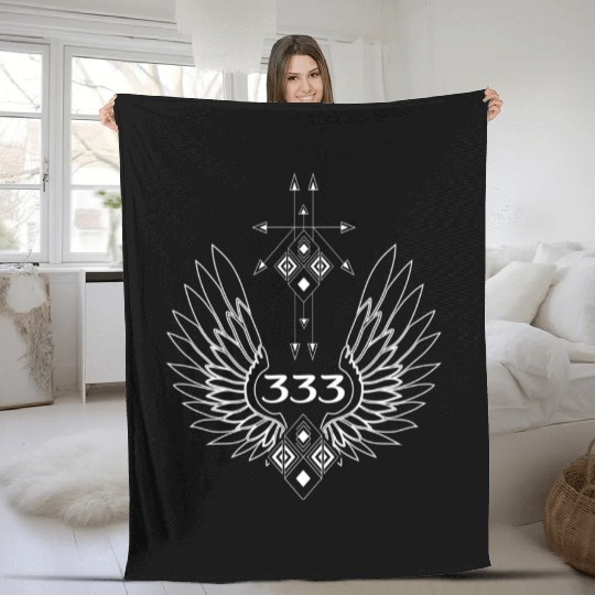Angel Number Sacred Healing Geometry Metatron Ligh Fleece Blankets