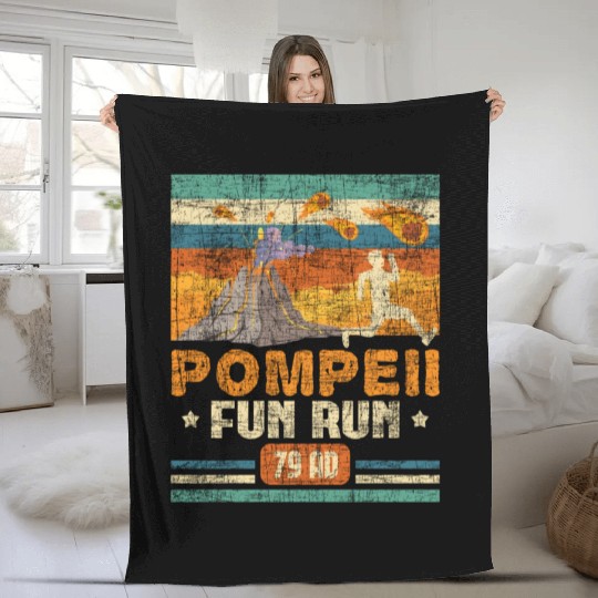 Pompeii Fun Run - Geography Volcanologist Fleece Blankets