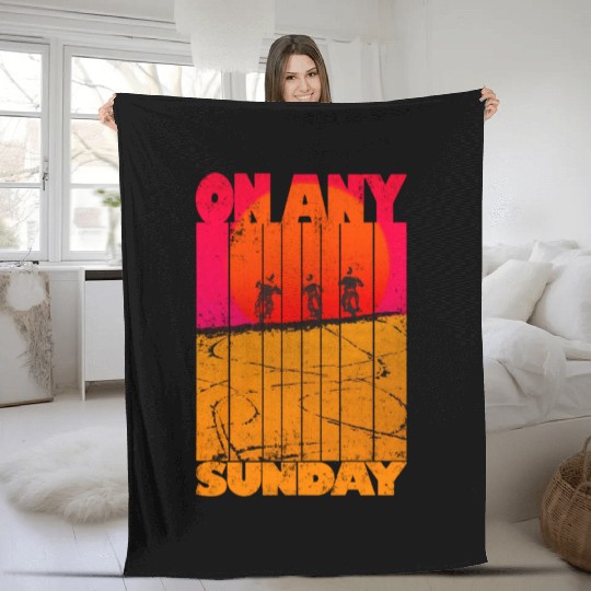 On Any Sunday Fleece Blankets