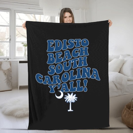 Edisto Beach South Carolina Y'All Sc Southern Fleece Blankets