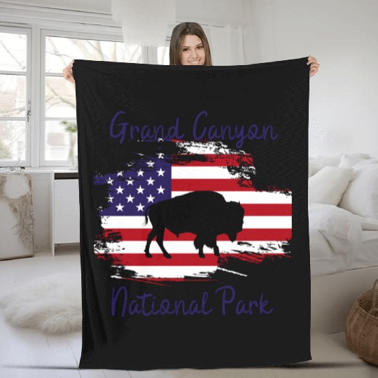 grand canyon national park buffalo Fleece Blankets gifts