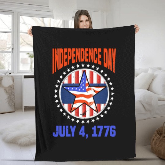 4th of July Independence Day America Party USA Fleece Blankets