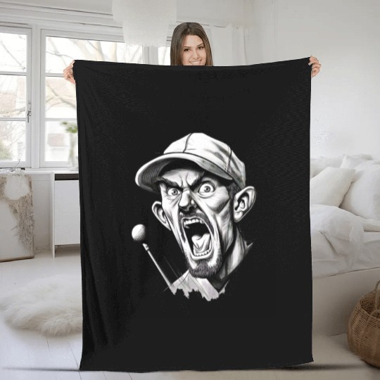 Golfer Golf Player Golfing Men Fleece Blankets