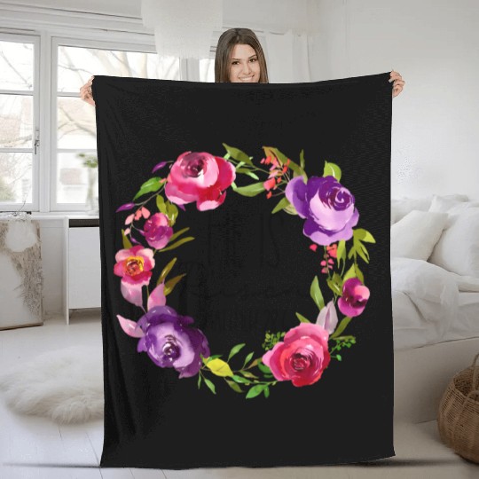 He Is Risen Floral Easter For Christiann Mom Fleece Blankets