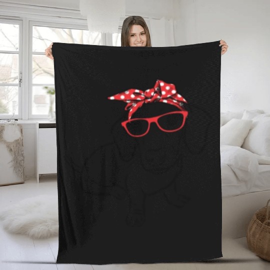 Dachshund Mama Fleece Blankets