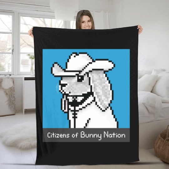 Citizens of Bunny Nation NFT #62 Artwork Fleece Blankets