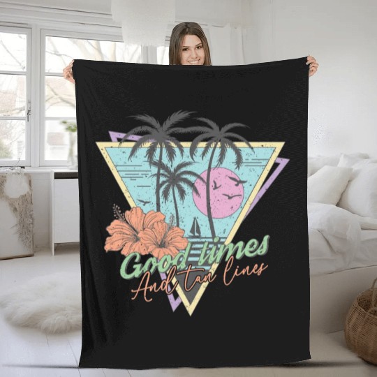 good time and tan lines Fleece Blankets