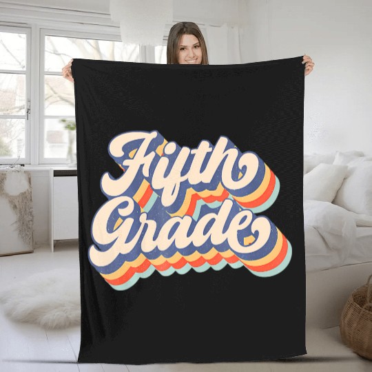 Sunset Fifth Grade Teacher & Student Back To Fleece Blankets