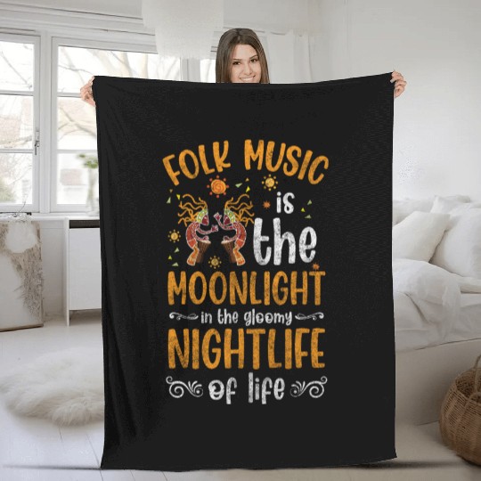 Folk Music Party Orchestra Singing Fleece Blankets