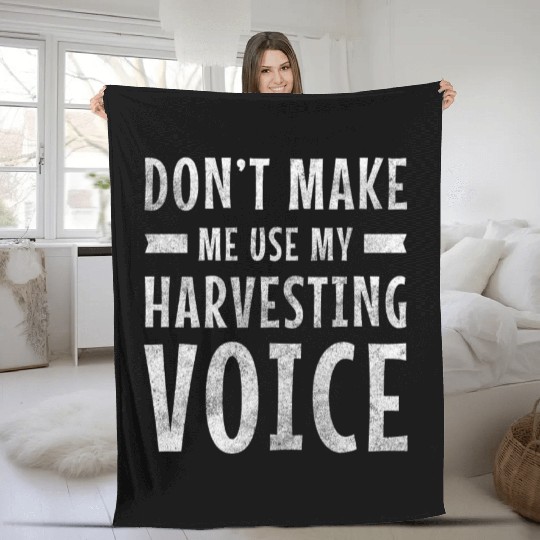 Harvest Agriculture Tractor Fleece Blankets