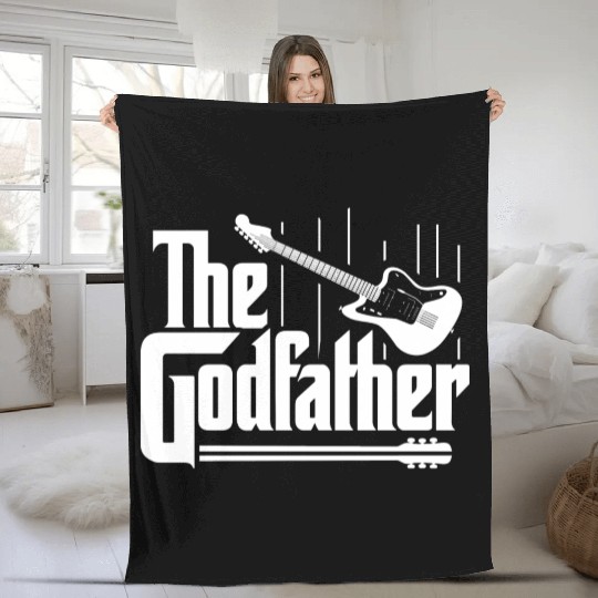 The Guitar Dad Father Musician Guitarist Dad Fleece Blankets