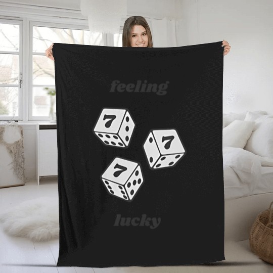 Lucky Dice 777 Angel Number Fleece Blankets