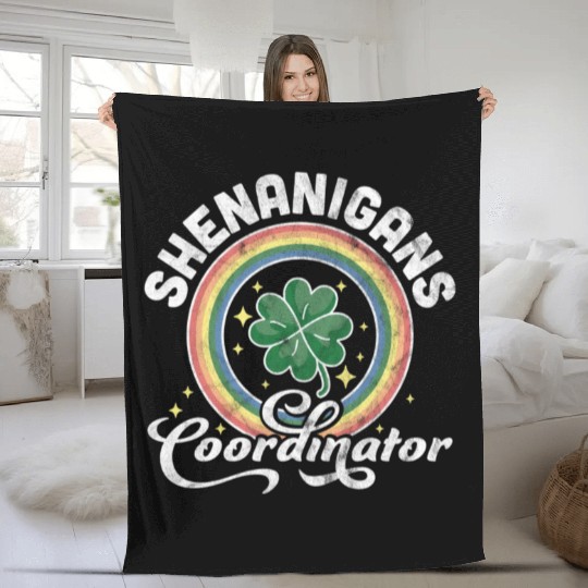 Shenanigans Coordinator Teacher St Patrick'S Day Fleece Blankets