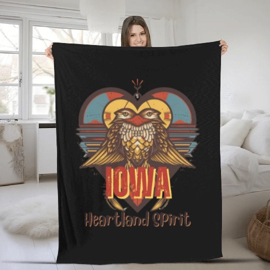 IOWA Heartland Spirit Fleece Blankets