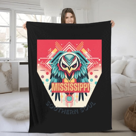 Mississippi vibes Fleece Blankets
