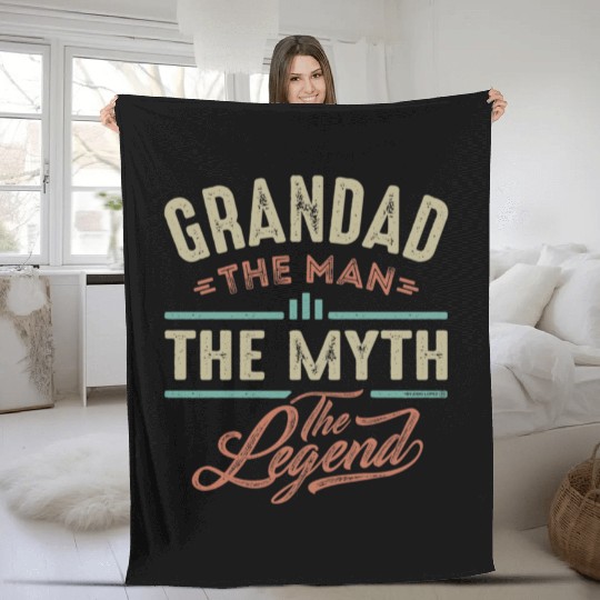 Grandad The Legend Fleece Blankets