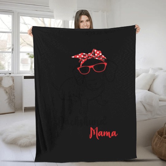 Dachshund Mama Fleece Blankets