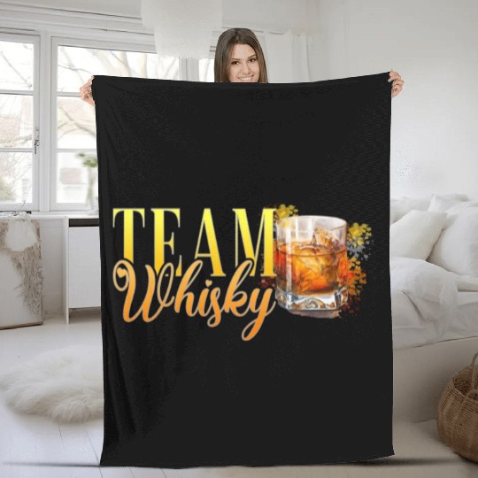 Team Whisky Stag Party Women Bartender Fleece Blankets