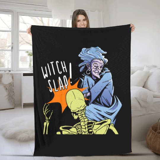 Witch Slap - Halloween Fun Fleece Blankets