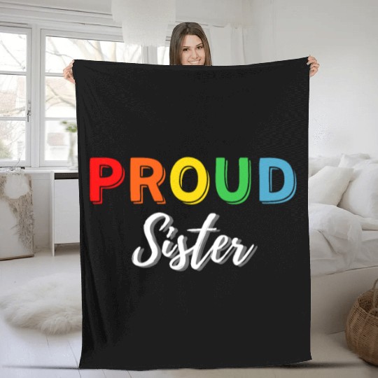 Proud Sister Fleece Blankets