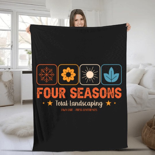 Four Season Total Landscaping Lawn Care Ladscape A Fleece Blankets