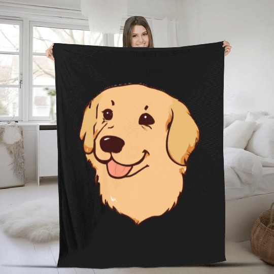 Sweet Golden Retriever Dog Lover Puppy Fleece Blankets