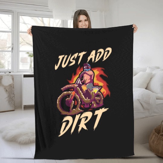 Dirt Bike Dirt Bike Riding Motocross Dirt Biking Fleece Blankets