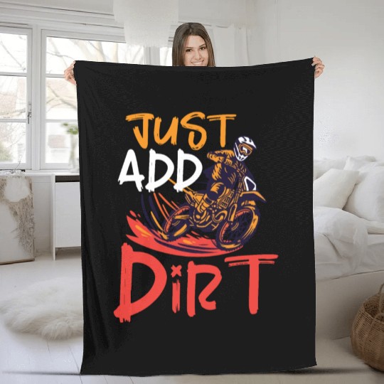 Dirt Bike Dirt Bike Riding Motocross Dirt Biking Fleece Blankets