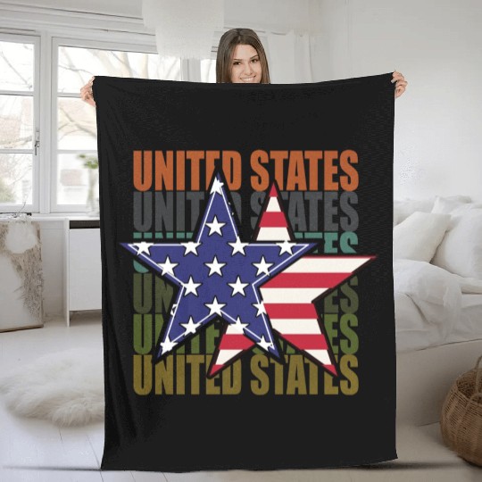 God bless America the land of the free Fleece Blankets