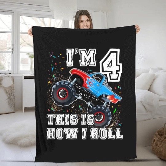 Monster Trucks 4Th Party 4 Fleece Blankets