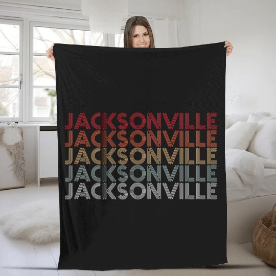 Jacksonville Florida Rainbow City Fleece Blankets
