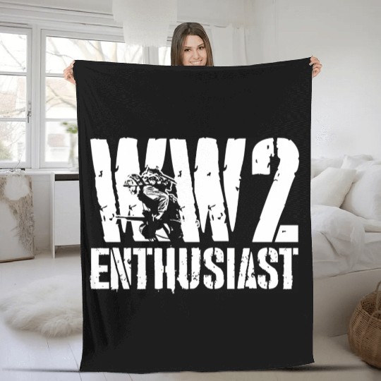 World War 2 WW2 Enthusiast Fleece Blankets