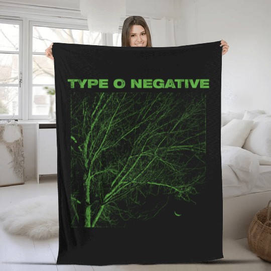 Type O Negative Tree Black Fleece Blankets